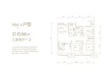 融创阿朵云岛_3室2厅1卫 建面96平米