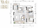 新城云樾_3室2厅2卫 建面99平米