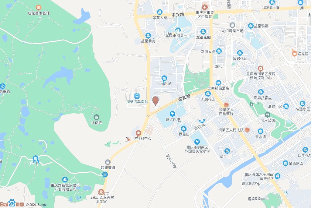 巴川街道、南城街道铜梁老城区I组团龙都路