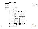 保利联发光合臻园_3室2厅2卫 建面104平米