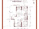 万盛书院_2室2厅1卫 建面84平米