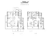 新能源上河殿芳园_5室2厅5卫 建面208平米