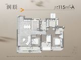 华润置地天河润府_4室2厅2卫 建面115平米